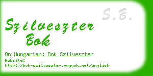 szilveszter bok business card